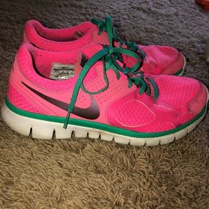pink and teal nikes